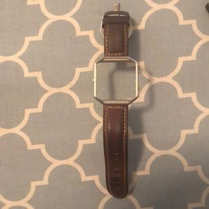 Fitbit blaze band in brown and silver